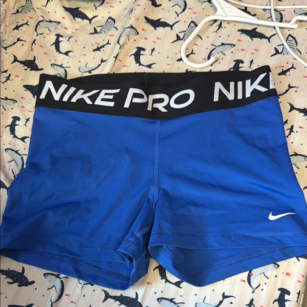 Nike Pro Women's Athletic Blue Shorts